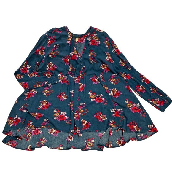 Free People Floral Print Rayon‎ Bohemian Tunic - Picture 8 of 8
